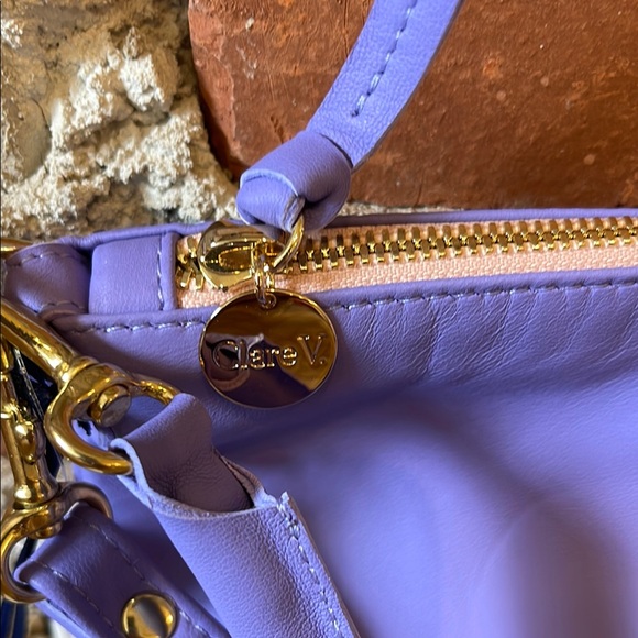 NWT Clare V Petit Violet Moyen Messenger Bag - Picture 6 of 10